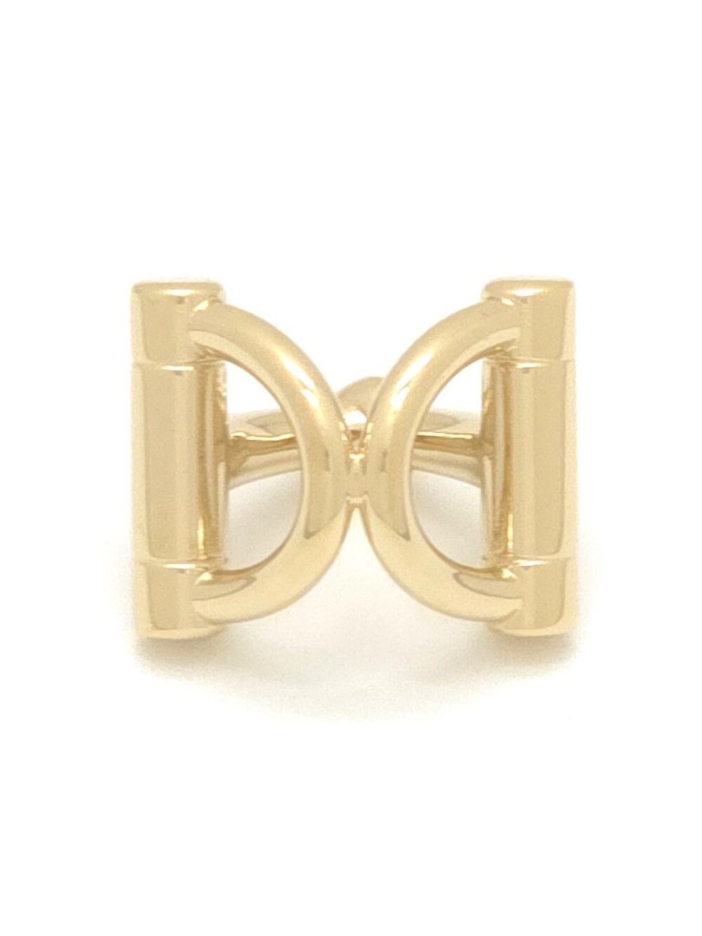 Hermes Scarf Ring Mini Double D Permabrass Twilly for Gavroche Bag Trifold Card - Picture 1 of 5
